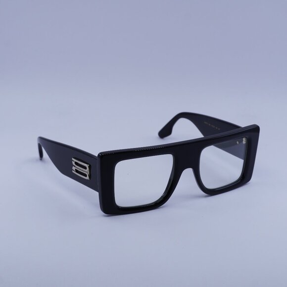 Victoria Beckham VB677S 006 Sunglasses Black Square Frame, Transparent Lenses - Picture 1 of 11